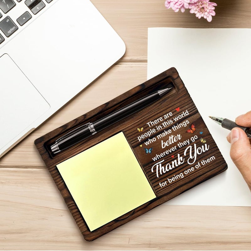 YGBF Thank You Gifts Sticky Note Holder Appreciation Gifts for Coworkers Work Bestie Colleagues Teacher Friends, Self-Stick Note Pad Holders Home Office Decor - Image 3